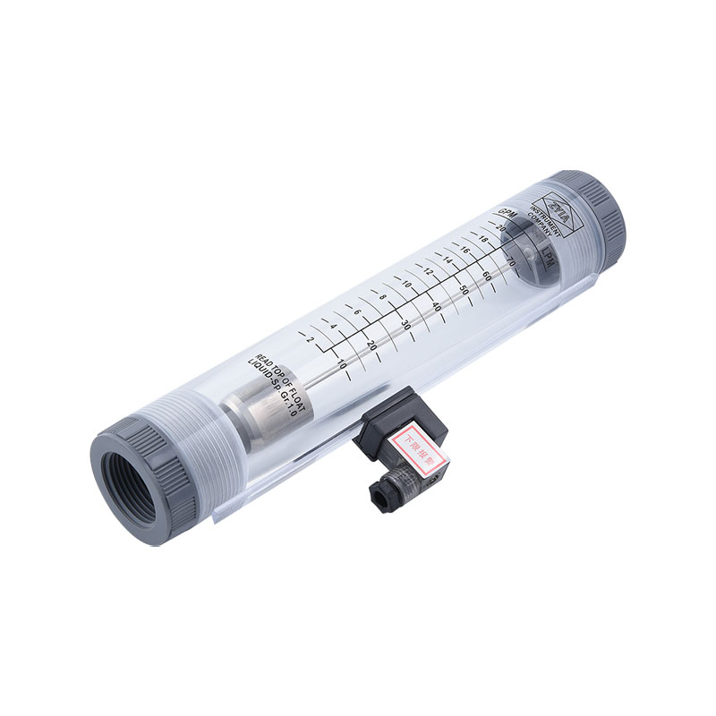 LZM-25G Inline Round Tube Acrylic Flow Meter with Alarm