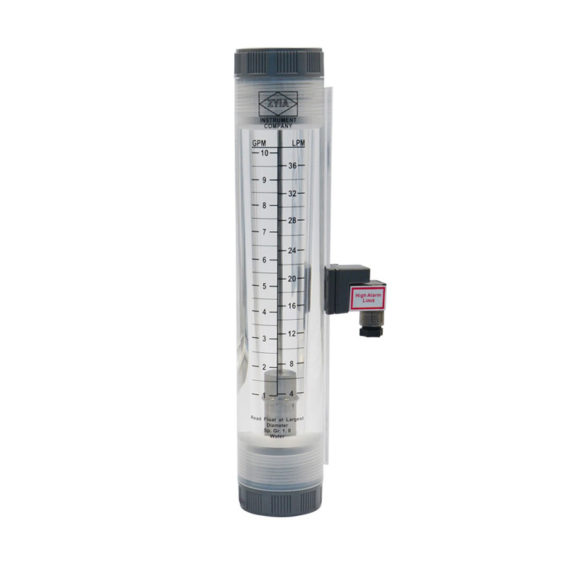 LZM-25G Inline Round Tube Acrylic Flow Meter with Alarm